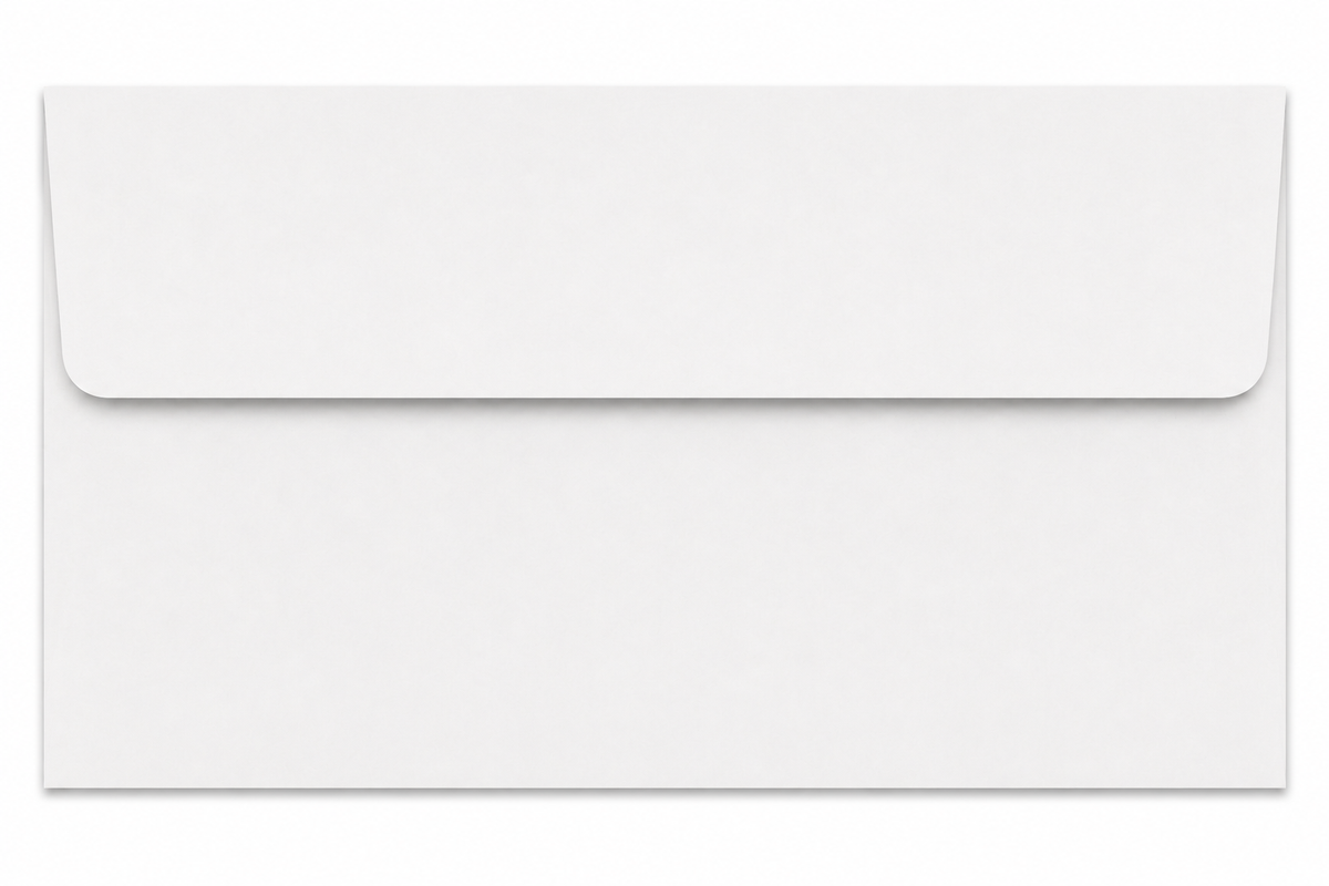 Strathmore® Premium Ultimate White Wove, 70 lb. Text, #10 (4.125" x 9.5") Square Flap Envelope, Box of 250 Sheets
