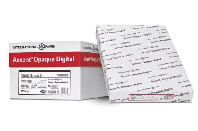 Accent Opaque® White Smooth, 80 lb. Cover, 8.5" x 11", Pack of 250 Sheets