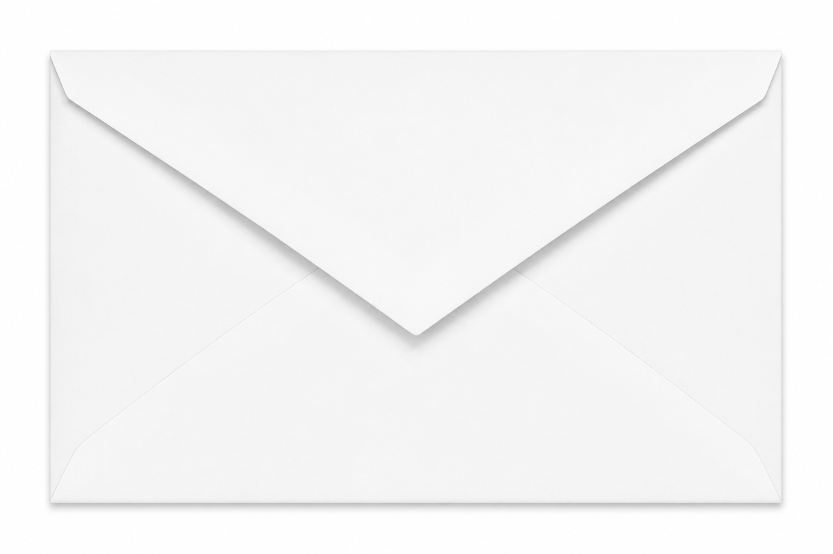 Cougar® Opaque White Vellum Baronial Pointed-Flap Envelopes, 70 lb. Text, #6-Bar Size, 4.75" x 6.5", Box of 250 Envelopes
