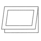 Cougar® Opaque Natural Smooth, 65 lb. Cover Stock, Lee Size Panel Folder Cards, 7" x 10-1/4", Box of 250 Foldover Cards