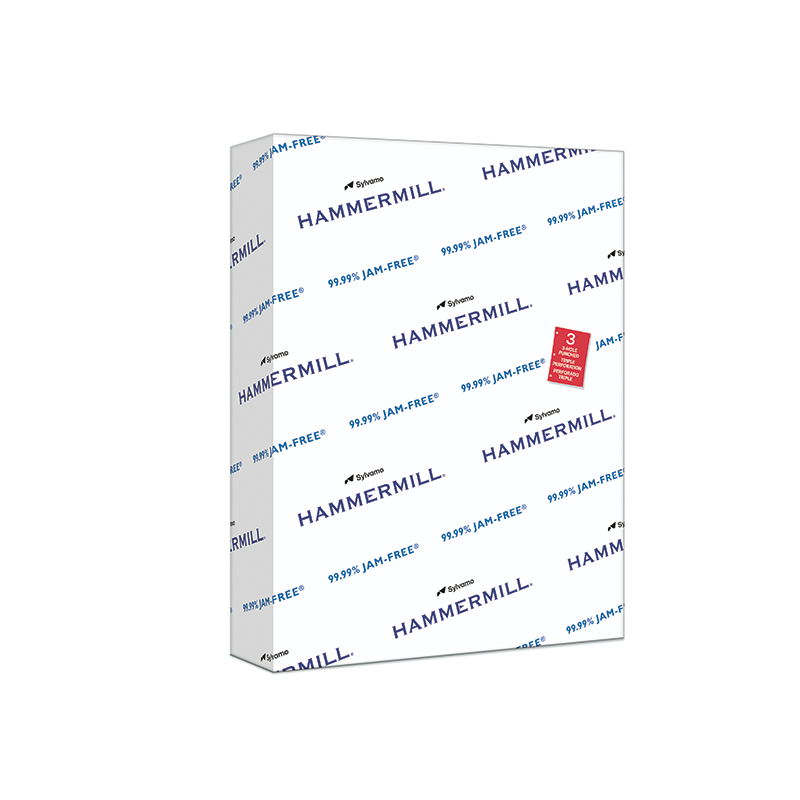 Hammermill® Color Copy Photo White Smooth, 28 lb. Text, 8.5" x 11", 3-Hole-Punched, Pack of 500 Sheets (HAM102500)