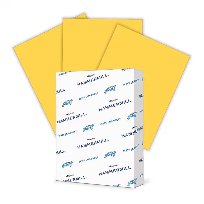 Hammermill® Colors Multipurpose Goldenrod Smooth, 20 lb., 8.5" x 11", Pack of 500 Sheets (HAM103168)