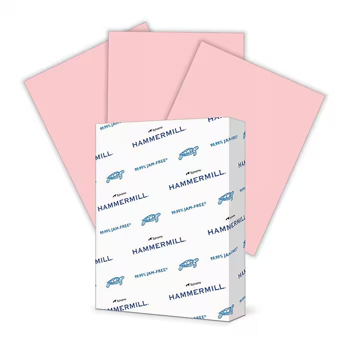 Hammermill® Pastel Pink Smooth, 20 lb., 8.5" x 14", Pack of 500 Sheets (HAM103390)