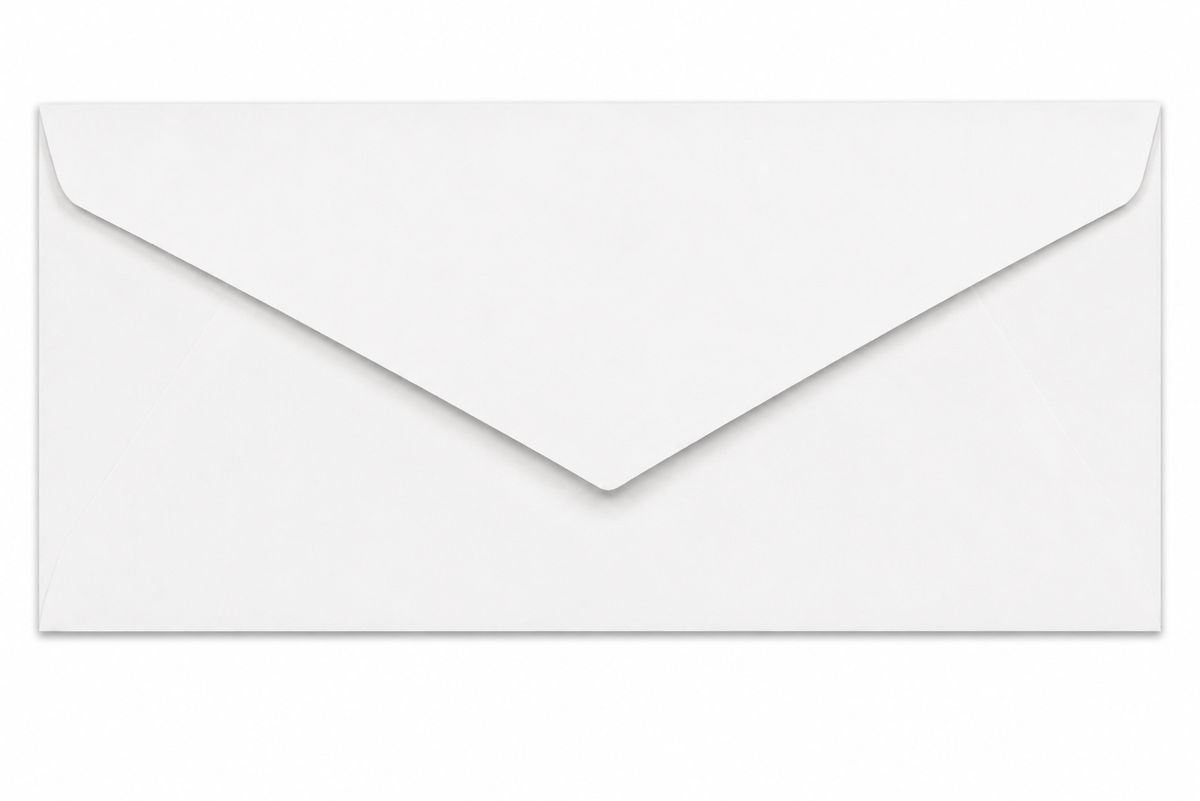 Strathmore® Writing 25% Cotton Ultimate White Laid, 24 lb., Monarch (3-7/8" x 7-1/2") Envelope, Box of 500 Sheets